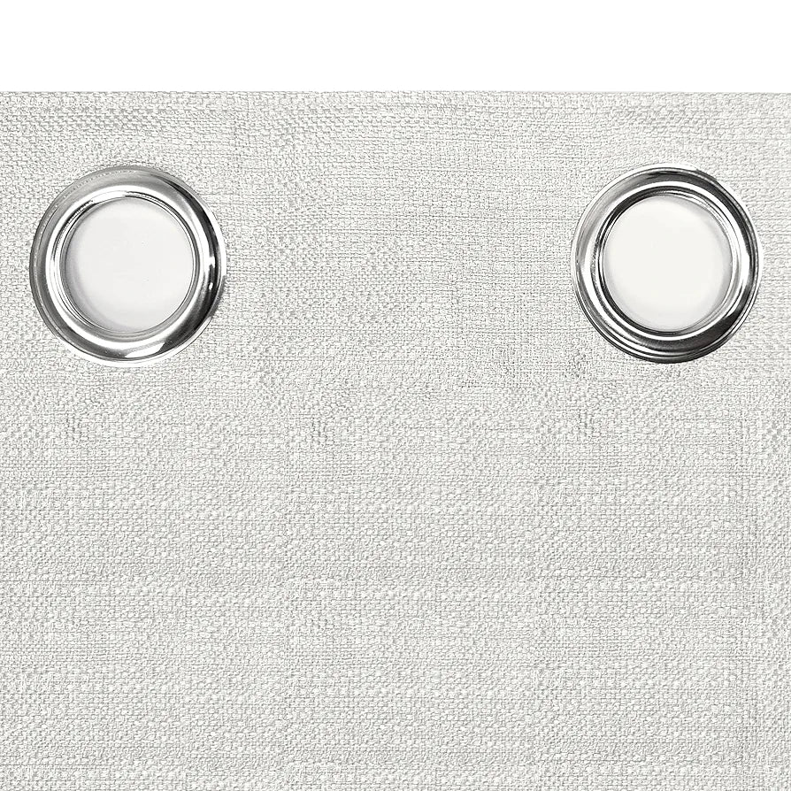 Divine Casa Textured Window Curtain 5 Feet  Colour Bright White Polyester Panel with Subtle Weave & Metal Eyelets for Home Decor (Pack of 1)