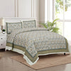 Kuber Industries Double Bedsheet with 2 Pillow Covers 160 TC Premium Cotton Dezier Bell Print Green