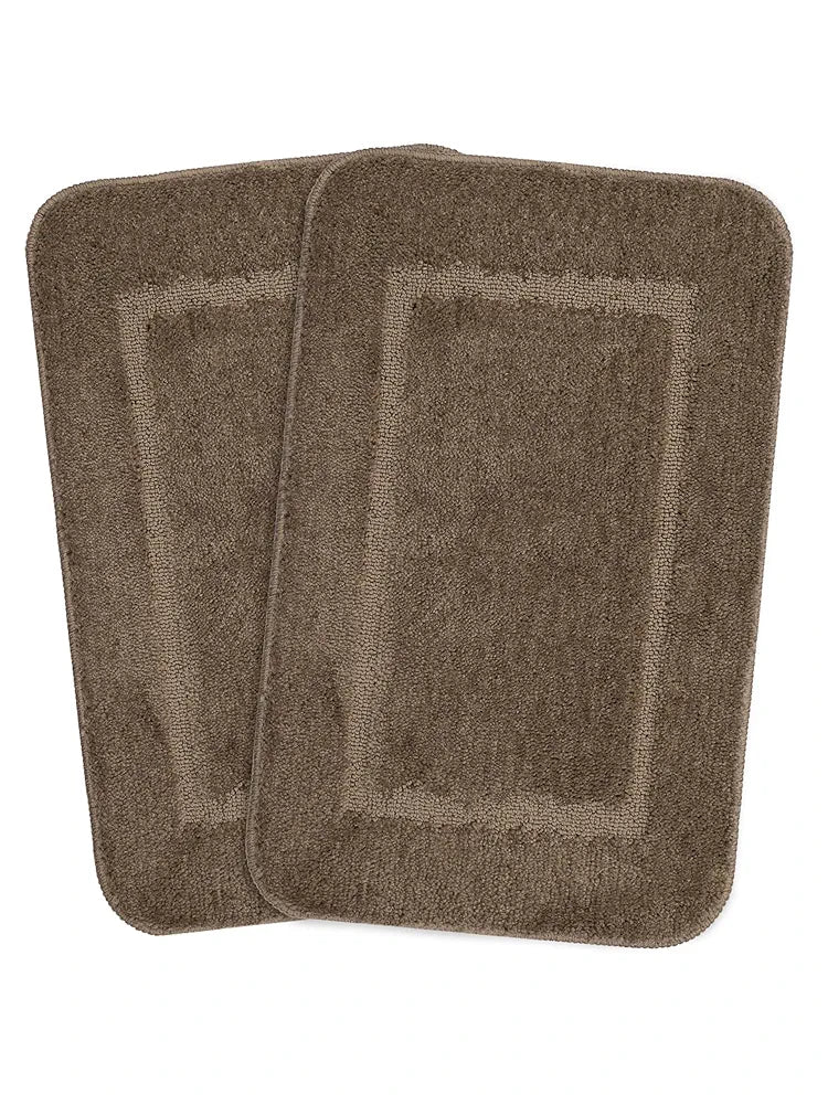 Saral Home Good Morning Mat Colour Beige (Pack of 2)