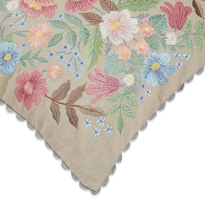 Haus & kinder Decorative Embroidered Cushion Cover  | Colour Medallion buta