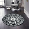The Home Talk Tufted Round Wool Carpet Area Rugs for Living Room Bed Room
