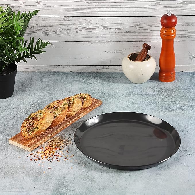 Vinod Hard Andised Non Stick Microwave Safe Tawa - 25cm | 3.25mm Thickness | Round Baking Plate Pan Tawa
