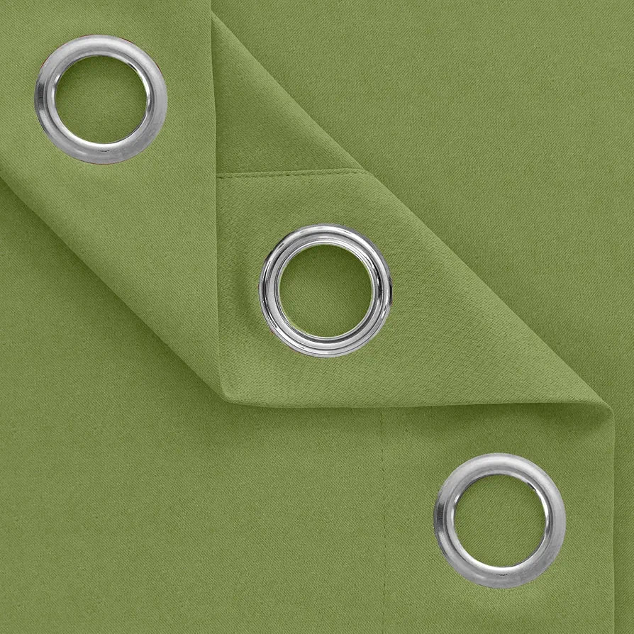 Divine Casa Velvet Blackout Window Curtain 5 Feet Premium Thermal Insulated & Noise Reducing Room Darkening Panel for Bedroom Colour Olive (Pack of 1)