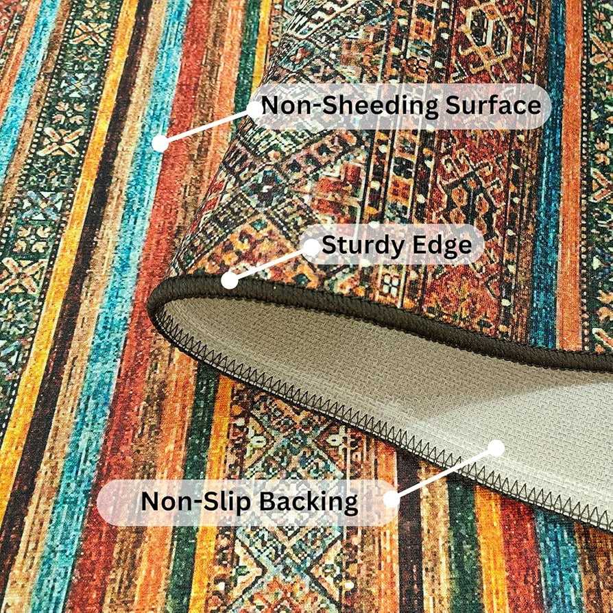 Ishro Home Premium Carpet For Hall, Bedroom, Living Room Pattern  Striped