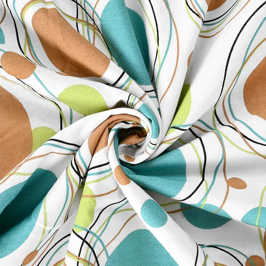 Divine Casa 120 GSM Polka Dots White Blanket for New Born Baby|Baby Dohar 0-4 Years Cotton Colour White and Orange