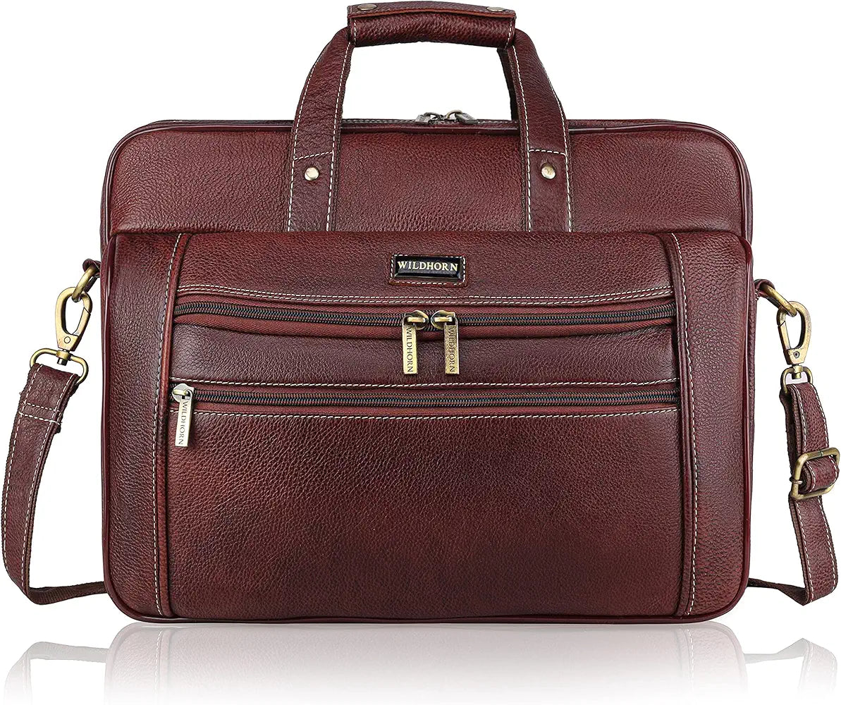 WildHorn Leather 15.5 inch Laptop Messenger Bag for Men