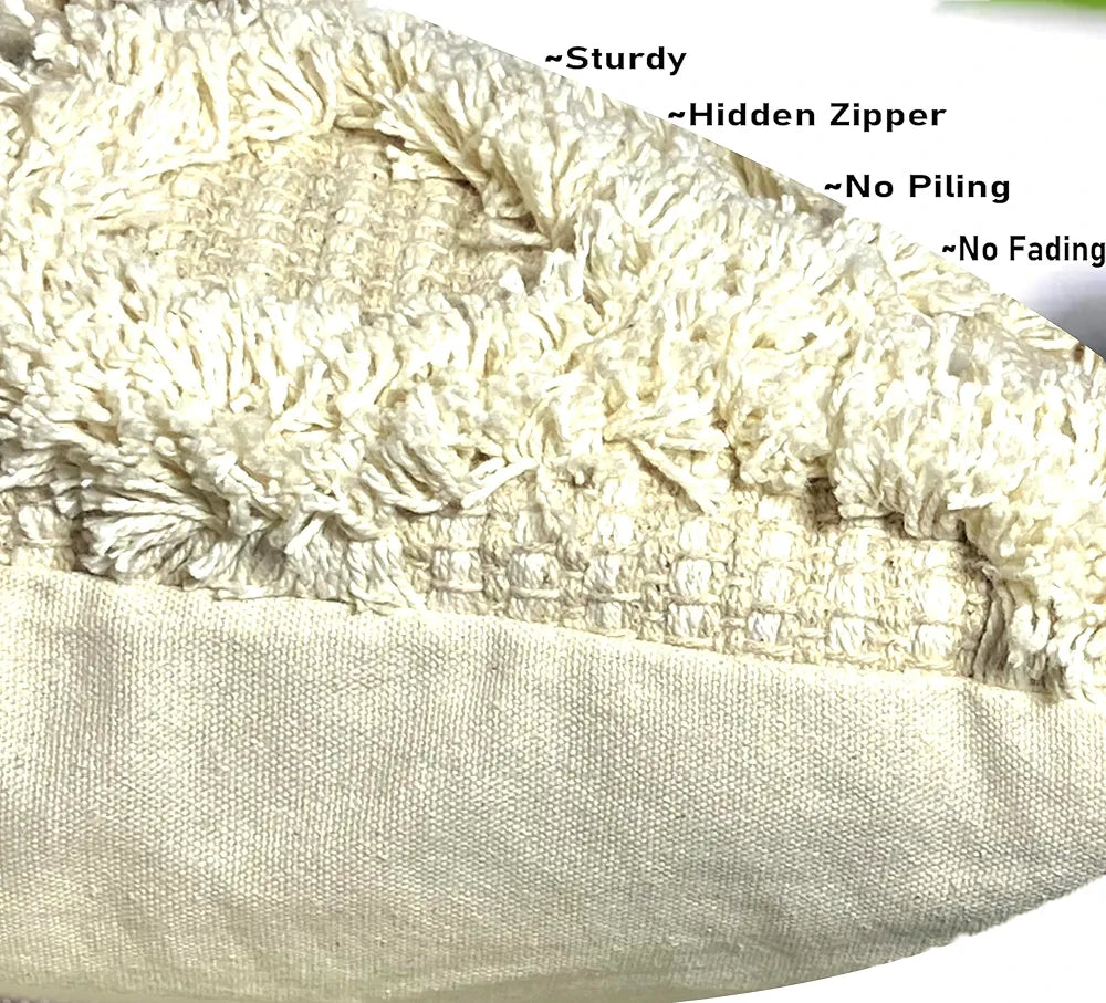 Sajavat Home Hand-Knitted Pure Cotton 3 Seater Sofa Throw Colour Beige Multi