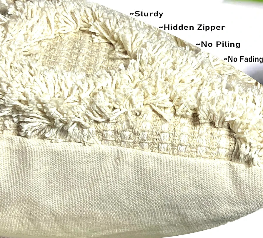 Sajavat Home Hand Knitted Pure Cotton 3 Seater Sofa Colour Beige