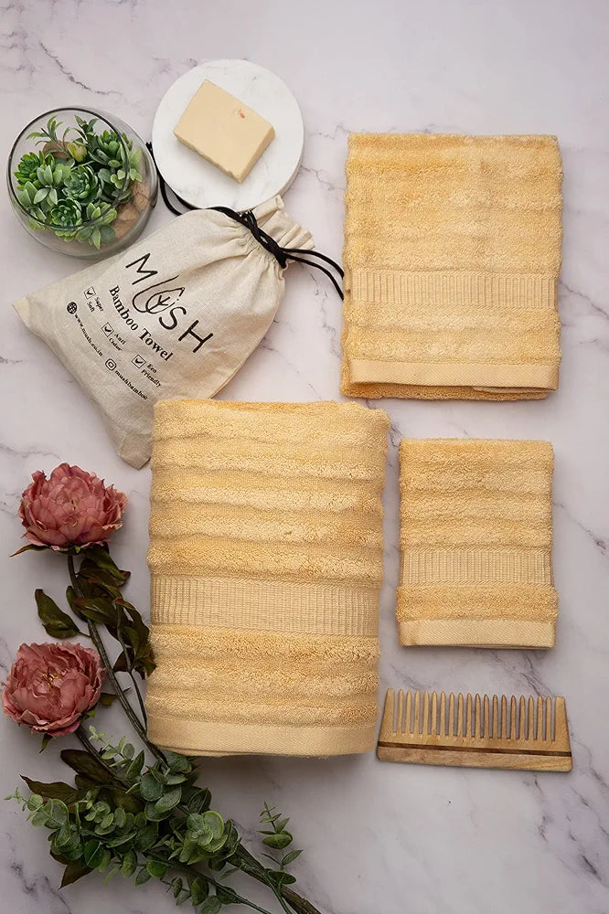Mush Bamboo Towels for Bath Large Size 600 GSM Bath Towel for Men & Women