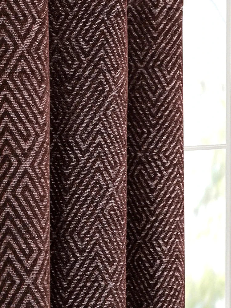 Saral Home Pacman Saral Home Chenille Blackout Window Curtains 2pc Brown