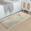 Luxe Home International Ruffle Bath Mat Rabbit Fur 1000 GSM Bathroom Door Rectangular Foot Mats Rug 60X90 CmColour Beige