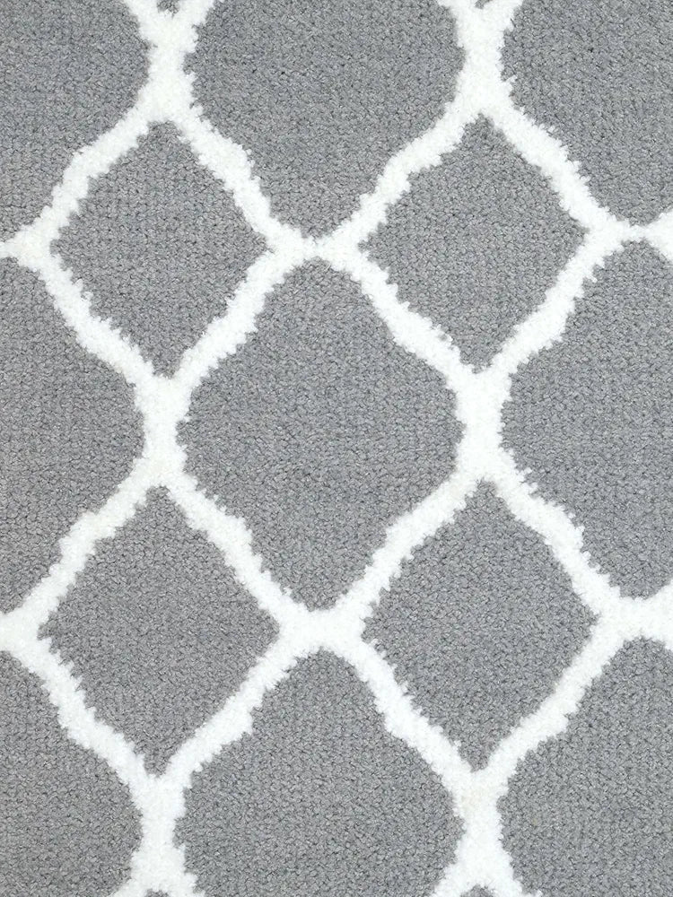 Saral Home Soft Anti Slip Microfiber Geometric Bathmats