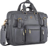 Leather Laptop Bag for Men/Office Bag for Men | Fits Upto 15.6 Inch Laptop/MacBook | Laptop Messenger Bag/Leather Bag for Men | Grey