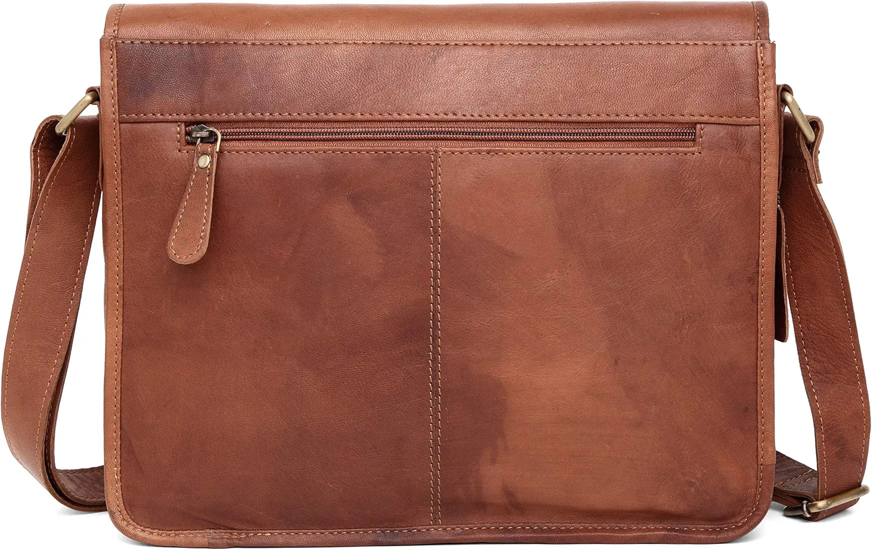 WildHorn® Classic Leather 13.5 inch Laptop Messenger Bag for Men I Office Bags I Travel Bags I Adjustable Strap I DIMENSION: L- 13 inch H- 10 inch W- 3.5inch