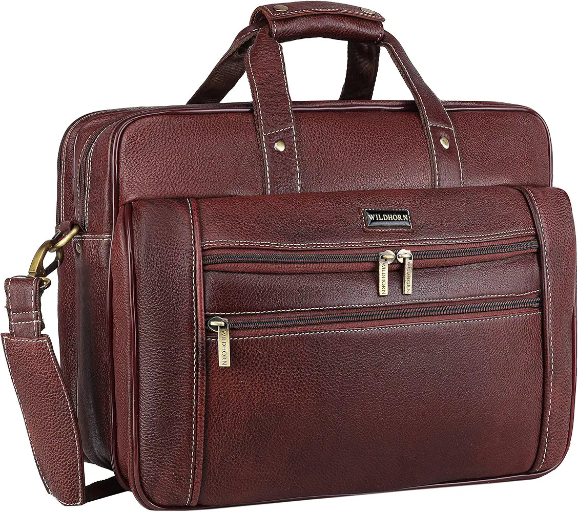 WildHorn Leather 15.5 inch Laptop Messenger Bag for Men