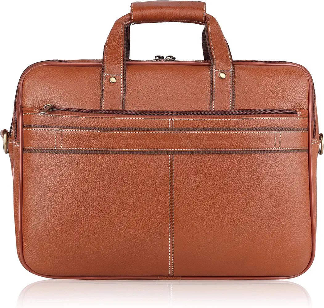 WildHorn Leather Briefcase for Men I Computer Bag Laptop Bag I Business Travel Messenger Bag For Men l Large 16 Inch,For Daily Use