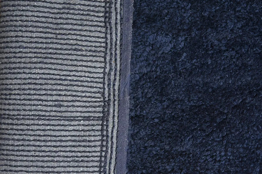 Aerohaven Glorious Super Soft Microfiber Solid Anti Slip Stone Wash Bathmat Navy Colour