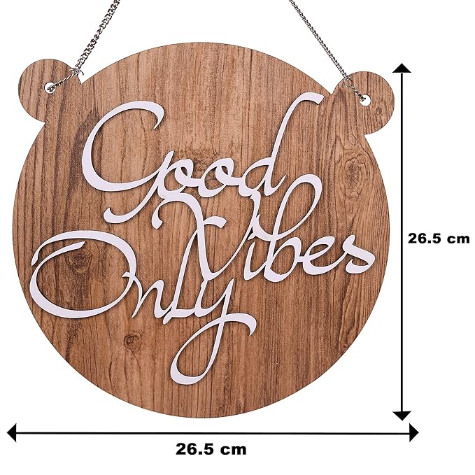 Sehaz Artworks Wooden Wall Hangings Home Décor Items Home Decoration Items GoodVibe-WHT