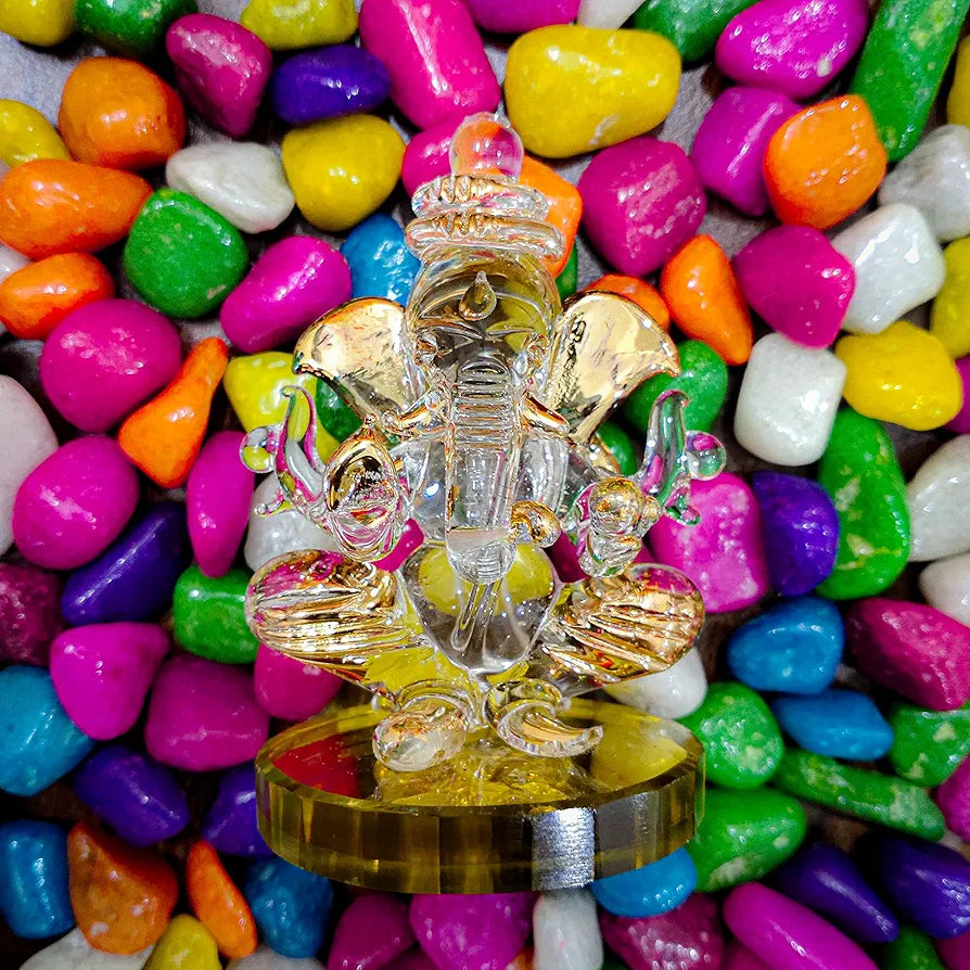 Jaipur Ace Crystal Ganesha Statue Showpiece