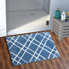 Aerohaven Glorious Super Soft Microfiber Abstract Designer Anti Slip Bathmat BM10 Blue Colour