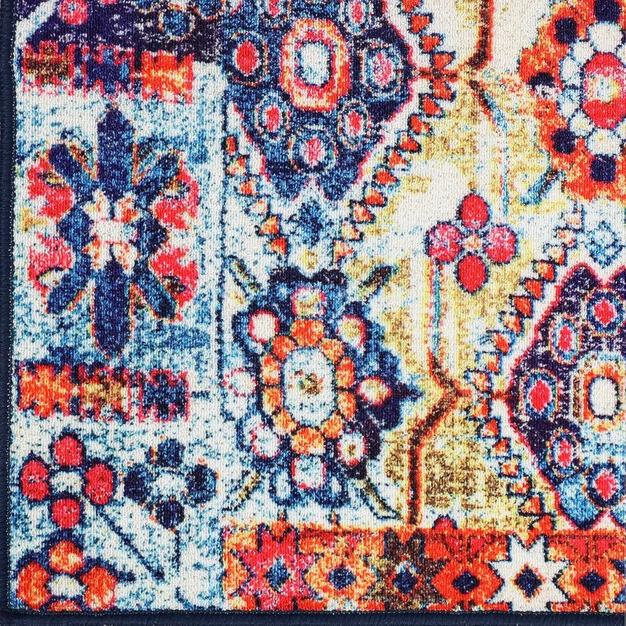 Status Contract Multi Printed Vintage Persian Carpet Rug