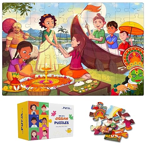 The Puzzl Co - Christmas Puzzle for Kids Set of 2 Jigsaw Puzzles Fun & Educational Puzzle Games