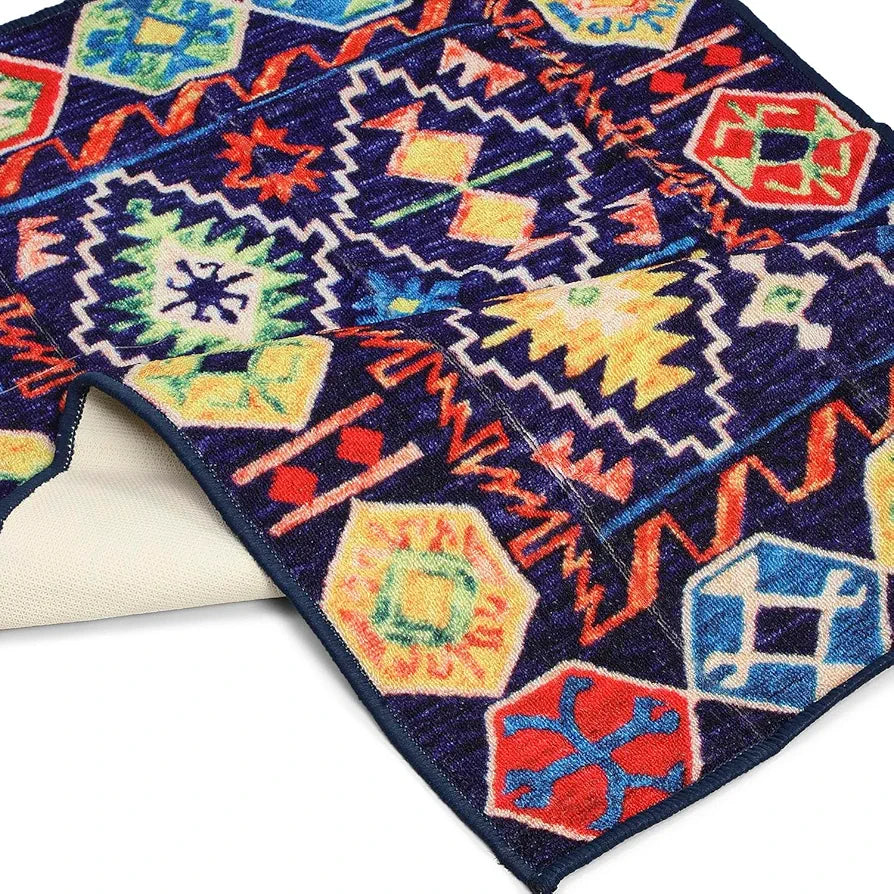Status Contract Multi Printed Vintage Persian Carpet Rug Runner with Anti Slip Backing