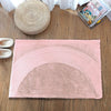Luxe Home International Rectangular Bath Mat Super Soft Anti Skid Rabbit Fur Mats 40X60 Cm Colour Peach