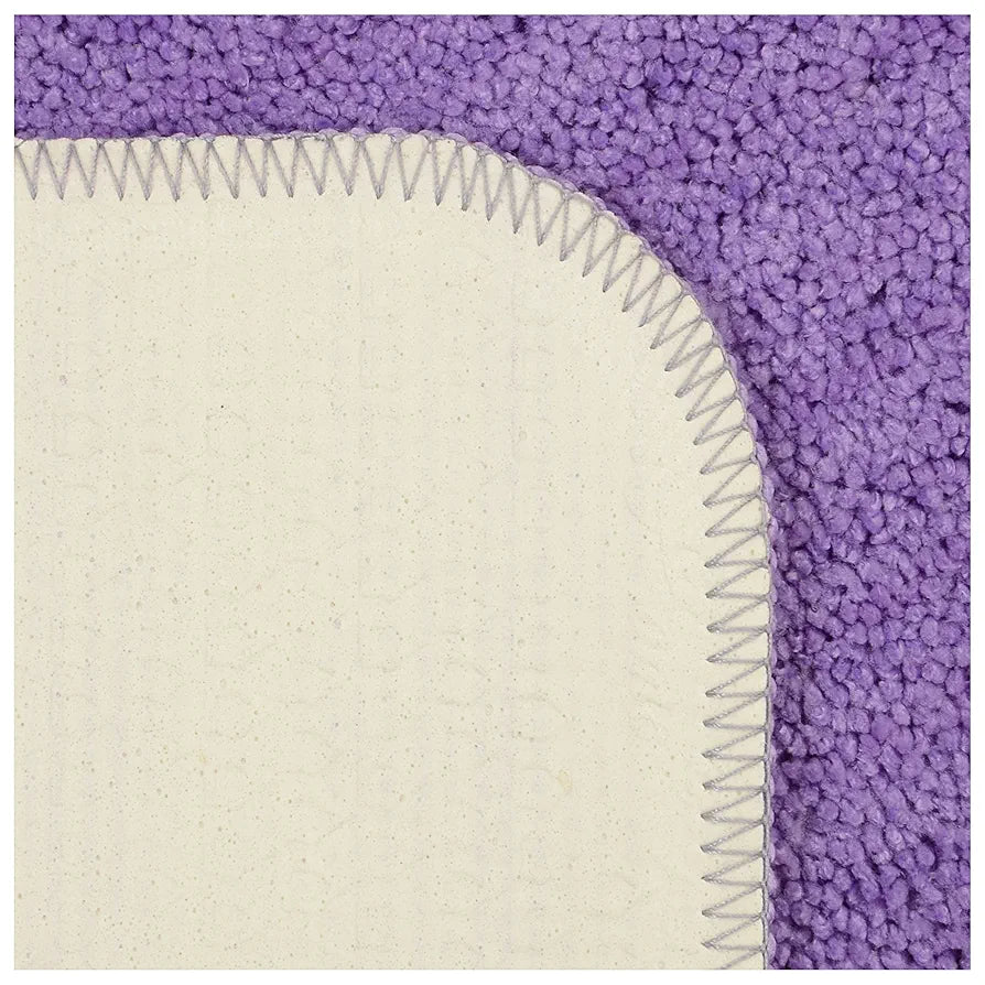 Saral Home Easy Living Saral Home Microfiber Anti-skid Rectangular Bath Mat Colour Purple (Pack Of 2)
