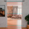 Kuber Industries String Door Curtain Fancy Sparkling String Beads Sheer Curtains Heart Angora Curtains Multi