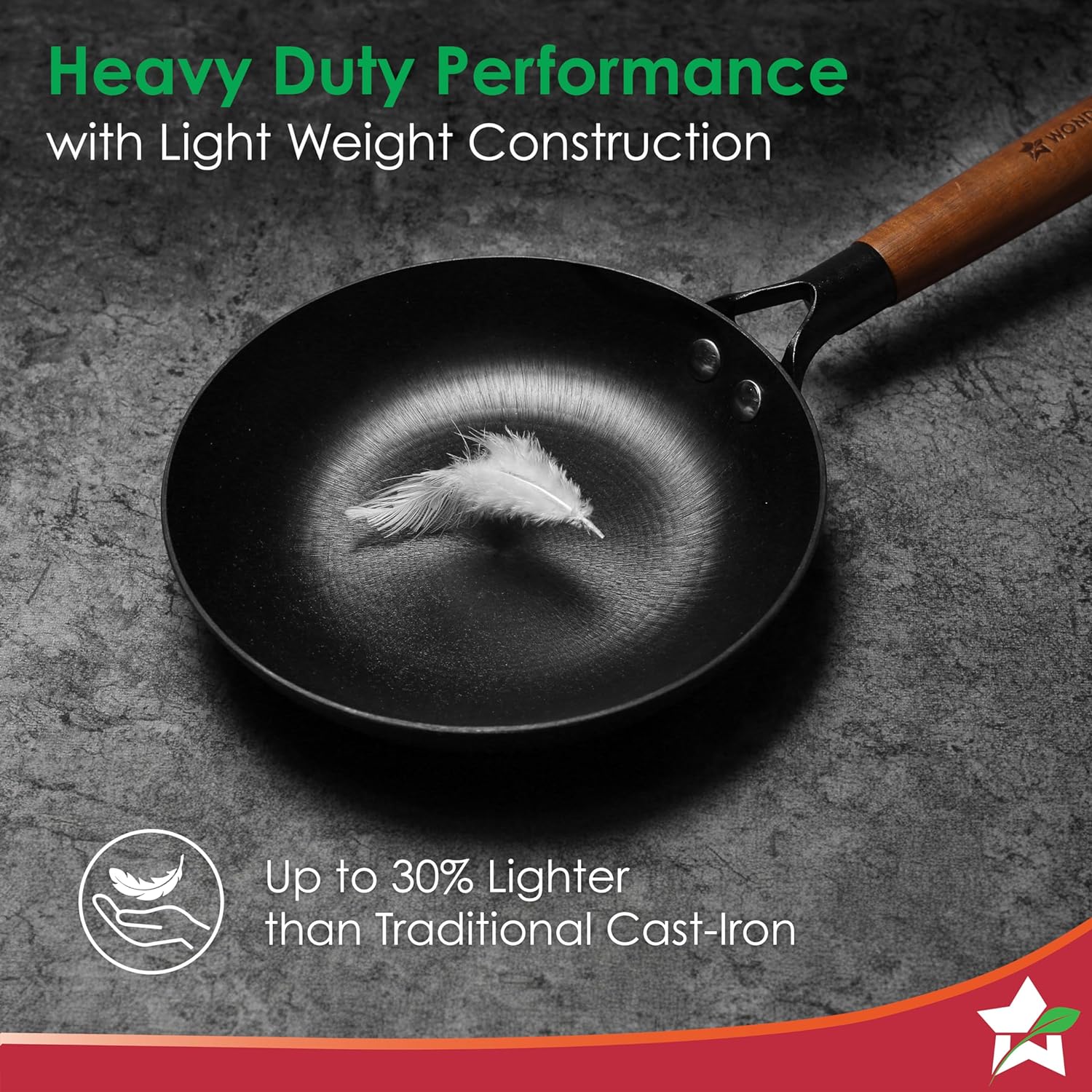 Wonderchef Pre-Seasoned Ferro Light 20cm Cast Iron Fry Pan