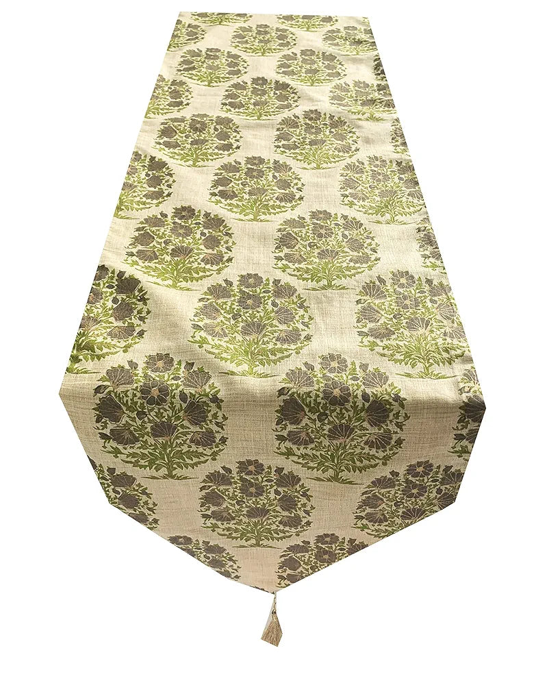 Pink Parrot Durable Dopian Silk Table Runner Colour Multicolour