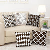 Story@Home Polyester Cushion Cover for Bedroom Living Room (Pack of 5 Pieces, Brown)