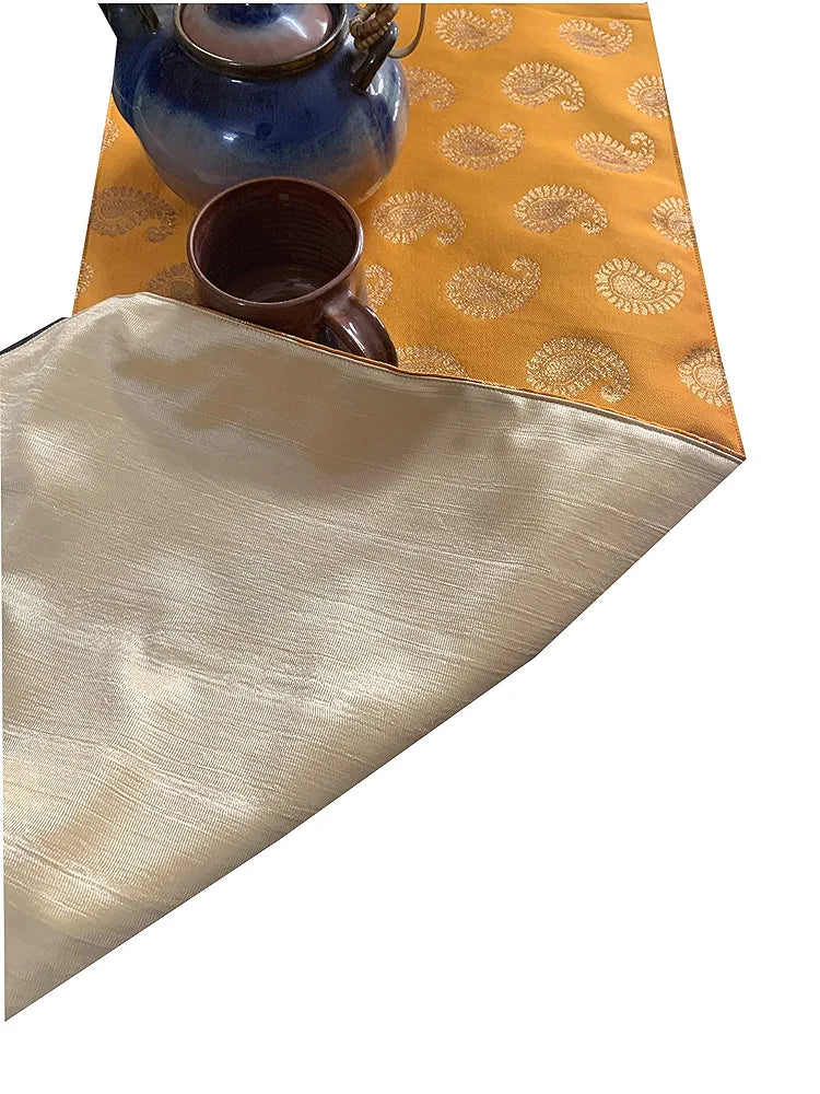 Pink Parrot Art Silk Table Runner Colour Design 14