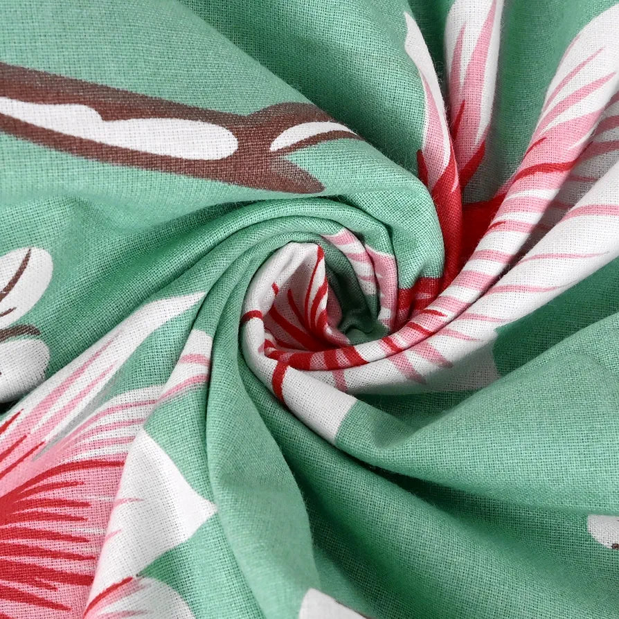 Divine Casa 100% Cotton Single Bed Dohar Lightweight & Ultra-Soft AC Blanket Colour Mint Blossom Haven