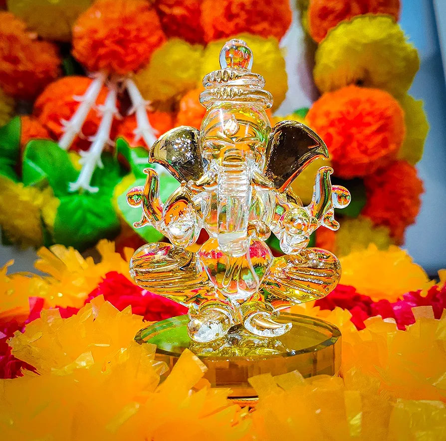 Jaipur Ace Crystal Ganesha Statue Showpiece