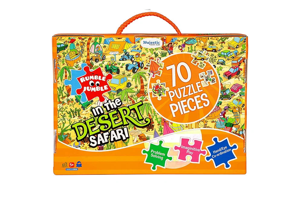 THE BOOK TREE in The Desert Safari Fun and Educational Floor Puzzle by Majestic Book Club, Package Includes a Big Size Colouring Poster and Jigsaw Puzzle Packed in a Beautiful Box