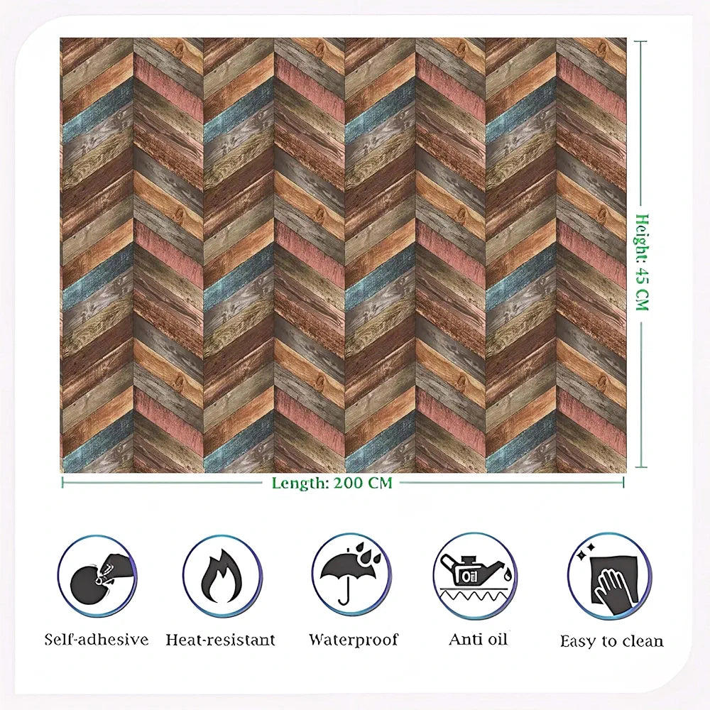 Indian Royals Wooden Strip Abstract Themed Pvc Vinyl Self Adhesive Wallpaper Wooden Strip Wallpaper