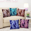 Story@Home Cushion Cover Polyester Cover Vibrant Ink Blue Abstract Design Pillow Cover Set of 5
