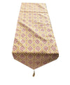 Pink Parrot Jute Silk Table Runner