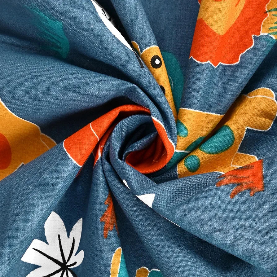 Divine Casa Pure Cotton Printed Single Dohar for Newborn Baby 120 GSM Soft & Lightweight Throw Blanket Colour Iris Deep