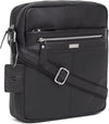 Urban Edge Leather Sling Messenger Bag for Men | Black
