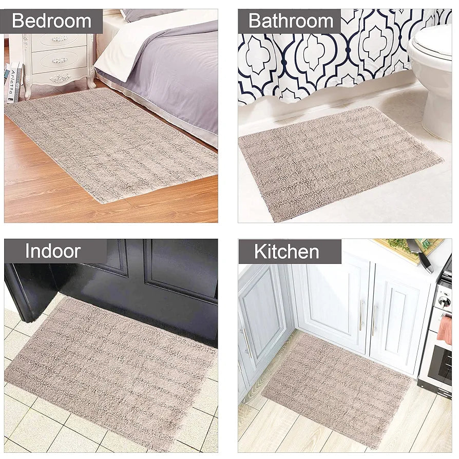 Sashaa World Super Absorbent Non Slip Bathmat For Living Room & Bathroom & Kitchen