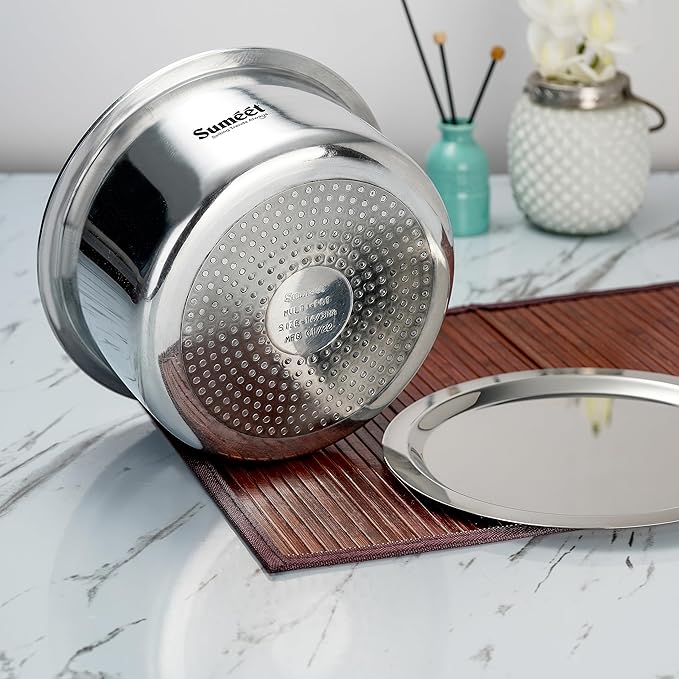 Sumeet 3mm Thick Aluminum Tope with Lid 3Ltr 22cm Dia