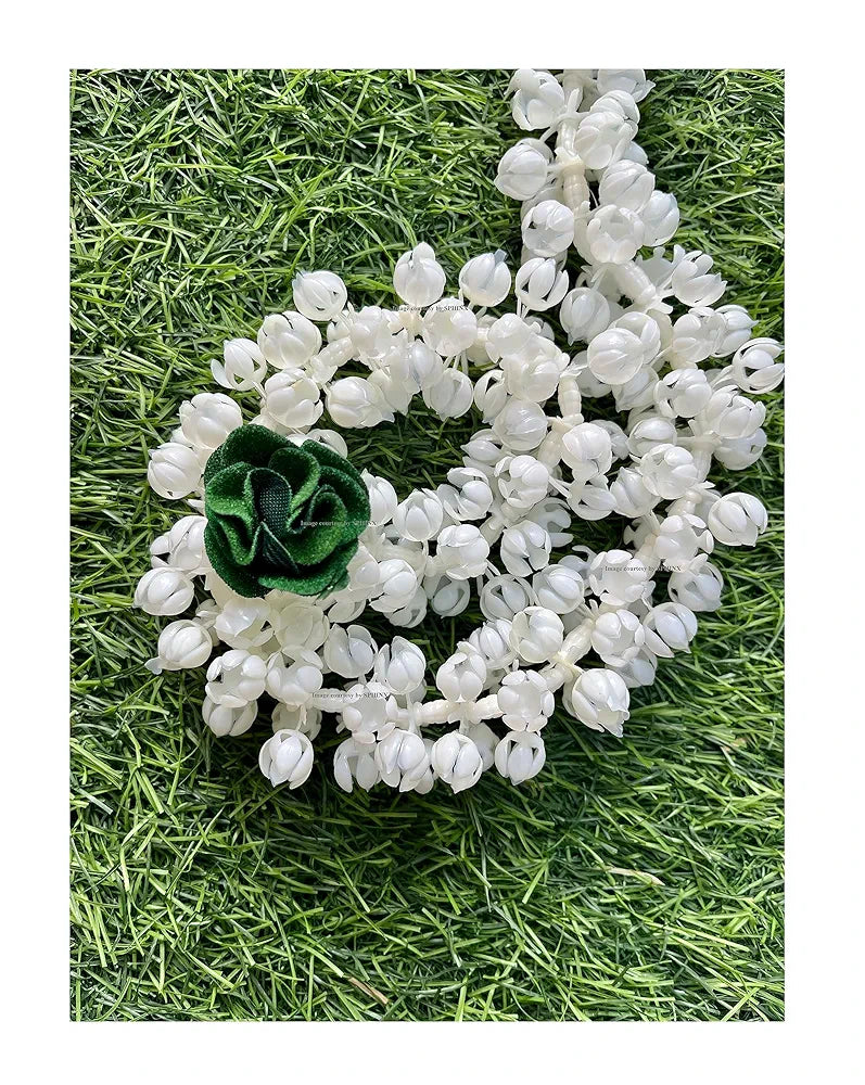 Artificial Jasmine Buds & Rose Strings Garlands Green