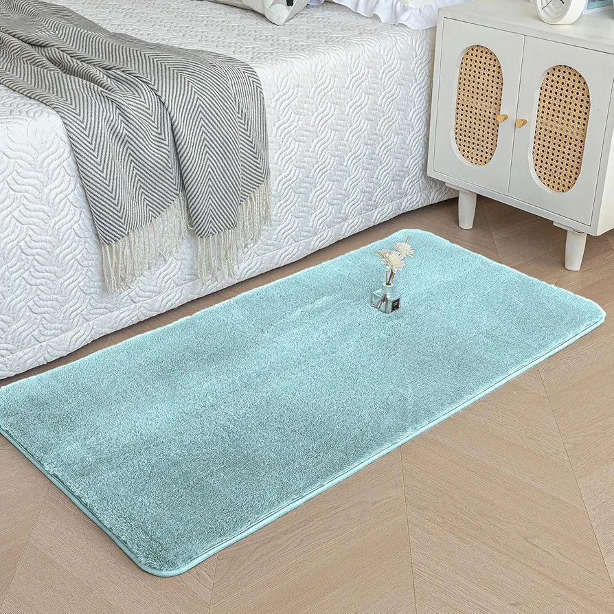 Luxe Home Bath Mat Super Soft Anti Skid Rabbit Fur  Bathroom Mats Rug Colour Turquish