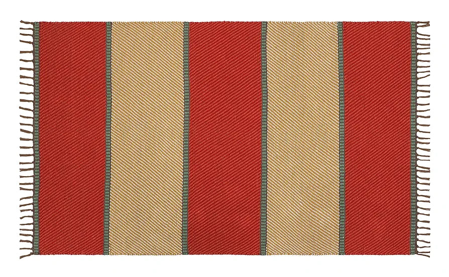 The Home Talk Rectangular Handmade Cotton Contemporary Carpets with Fringes Area Rugs
