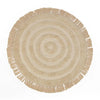Sashaa World Round Circular Patterned Cotton Tufted Rug Colour Natural