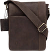 Leather 8.5 inch Sling Messenger Bag for Men I Multipurpose Crossbody Bag I Travel Bag with Adjustable Strap | Brown Hunter