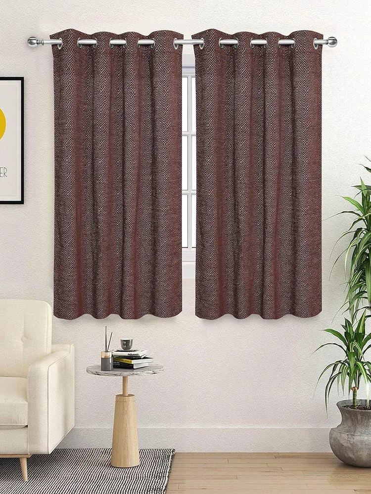 Saral Home Pacman Saral Home Chenille Blackout Window Curtains 2pc Brown